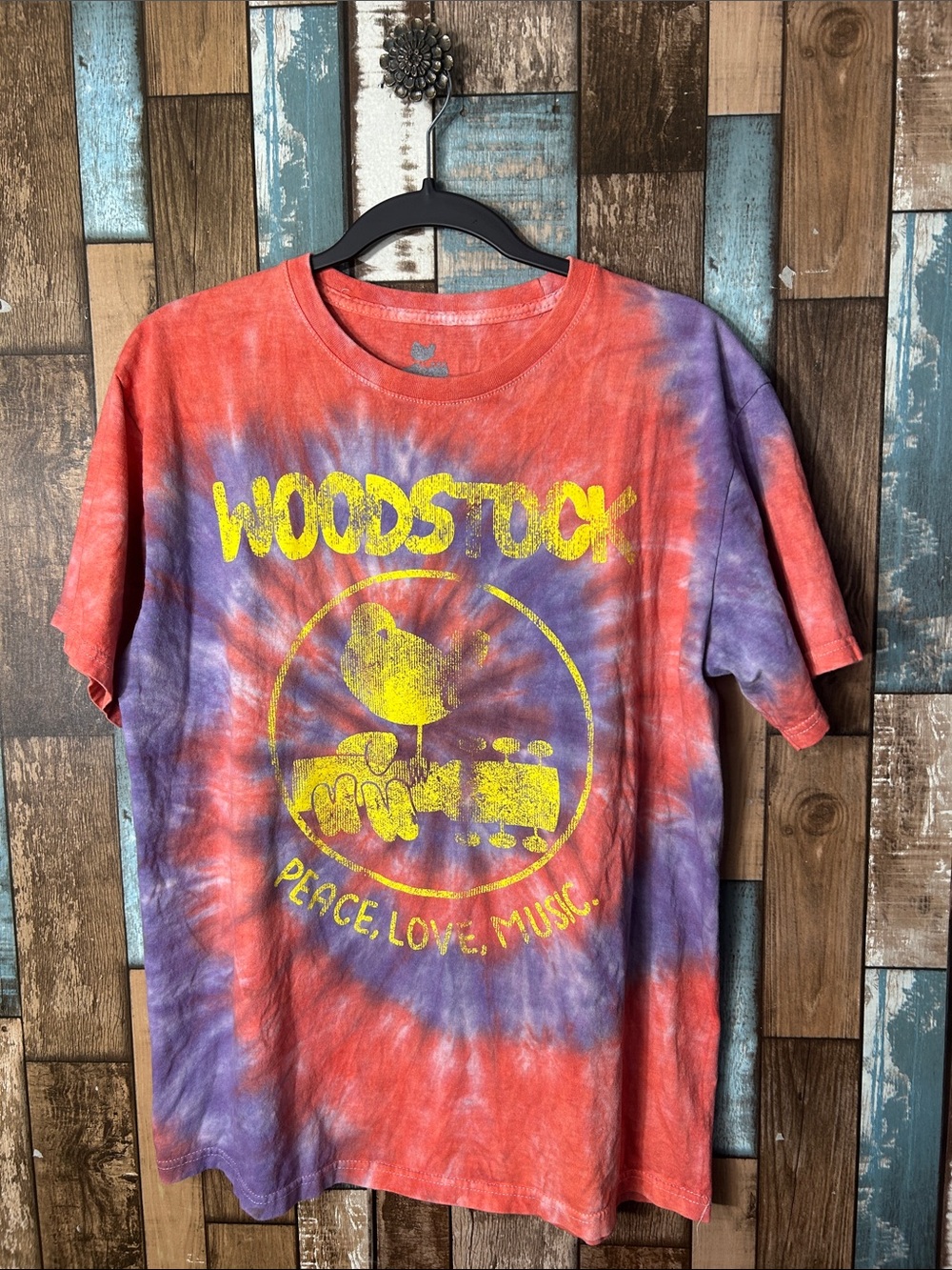 Short-Sleeve Woodstock  Tie-Dye Tshirt